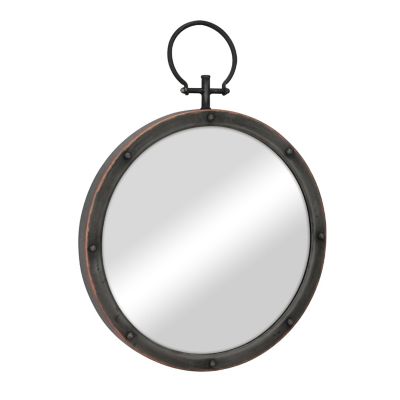 Image showing  Decorative Antique Metal Frame Wall Mirror, 21 in., , SB-5982M