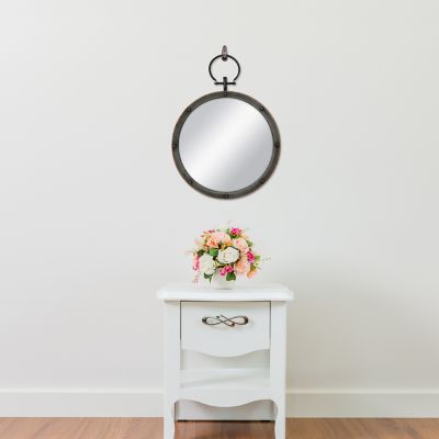 Image showing 5 th Stonebriar Collection Decorative Antique Metal Frame Wall Mirror, 21 in., , SB-5982M