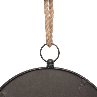 Image showing  Oval Metal Nautical Wall Mirror with Rope Loop, 14 in., SB-5178B