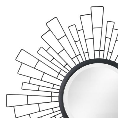 Image showing  Decorative Geometric Sunburst Wall Mirror, 24 in., , SB-6270A