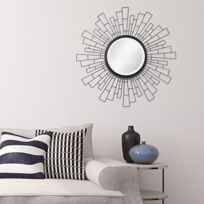 Image showing 5 th Stonebriar Collection Decorative Geometric Sunburst Wall Mirror, 24 in., , SB-6270A