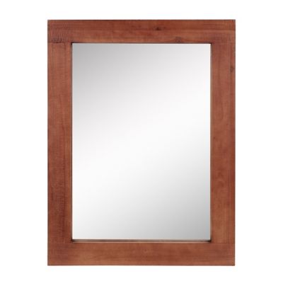 Stonebriar Collection Rustic Rectangular Wooden Frame Wall Mirror, 24 in., SB-6263A