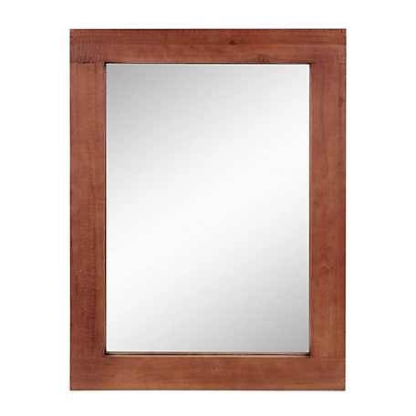 Stonebriar Collection Rustic Rectangular Wooden Frame Wall Mirror, 24 in., SB-6263A