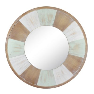 Stonebriar Collection Round Rustic Wall Mirror, 27.5 in, , SB-6349A