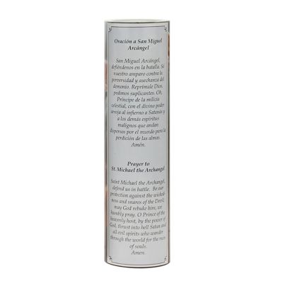 Image showing  St. Michael Flickering LED Prayer Candle with Timer