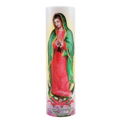 Stonebriar Collection Virgin of Guadalupe LED Prayer Candle with Timer