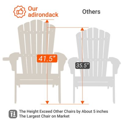 Image showing  Polystyrene Adirondack Chair with Cup Holder, White