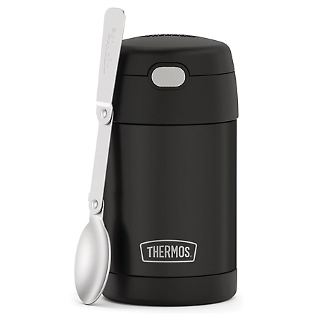 Thermos FUNtainer Vacuum-Insulated Stainless Steel Food Jar with Folding Spoon