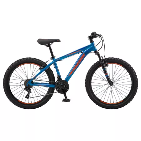 Mongoose Boys' Mountain Bike 24-in 21-Speed Blue Bikes