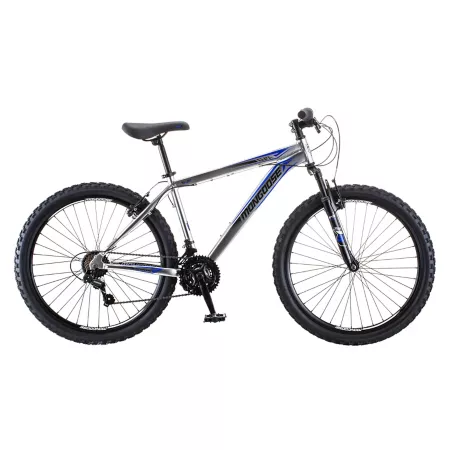 Mongoose Men's 26" Flatrock Mountain Bike 21 Speed Silver Bikes