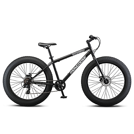 Mongoose 26 in. Fat Tire Bicycle, 7 Speed, Matte Black