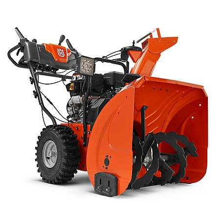 Husqvarna ST224 Snow Blower, 212-cc 5.9-HP, 24-Inch Snow Thrower, Two Stage, Push Button Electric Start, Power Steering