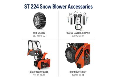 Image showing 8 th Husqvarna ST224 24 in. 212cc 2-Stage Gas Snow Blower