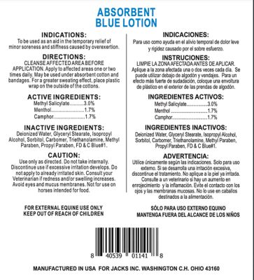 Image showing  Absorbent Blue Lotion Counter-Irritant Liniment for Horses, 32 oz.