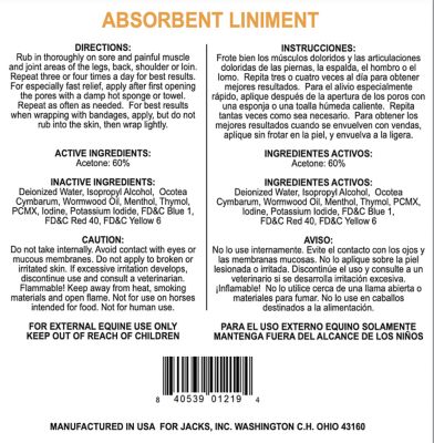 Image showing  Absorbent Counter-Irritant Liniment for Horses, 16 oz.