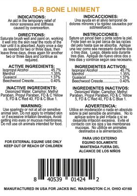 Image showing  ahans B-R Bone Horse Liniment, 8 oz.