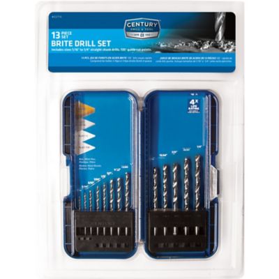 Century Drill & Tool 13 pc. 1/16 in. to 1/4 in. Brite Drill Bit Set