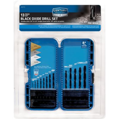 Century Drill & Tool 13 pc. Black Oxide Pro Grade Drill Bit Set