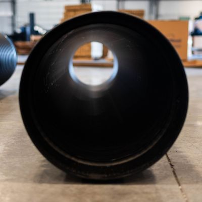 Image showing  12 in. x 9.75 ft. Corrugated HDPE Drainage Pipe