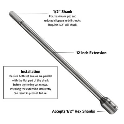 Image showing 5 th Century Drill & Tool 1/2 in. Extension Ship Auger, Fits 1/2 in. Shank