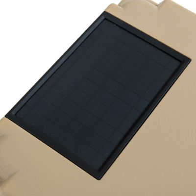 Image showing  60 qt. Insulated Portable Rolling Ice Chest Solar Cooler with Wheels for Party, Tan