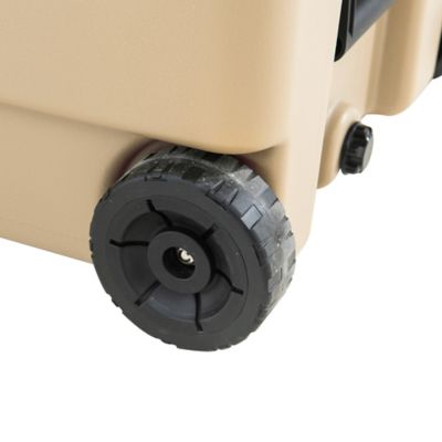 Image showing 9 th Sunjoy 60 qt. Insulated Portable Rolling Ice Chest Solar Cooler with Wheels for Party, Tan