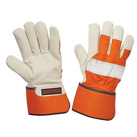 Tough Duck 3M Thinsulate Insulation Lined Full-Grain Hi-Vis Fitters Gloves, 1 Pair