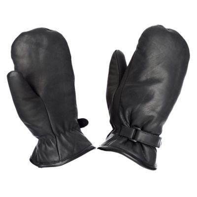 Tough Duck Leather Adjustable Pile-Lined Mitts, 1 Pair