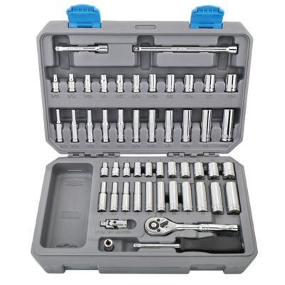 Apollo Tools Assorted SAE/Metric Socket Tool Set, 50 pc.