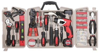 Apollo Tools Tool Kit with 3.6V Screwdriver, 161 pc., DT0739