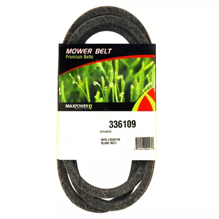 MaxPower Blade to Blade Belt for MTD Cub Cadet Troy-Bilt Mowers Replaces OEM # 754-0371 954-0371 754-0371A 954-0371A Mower Belts