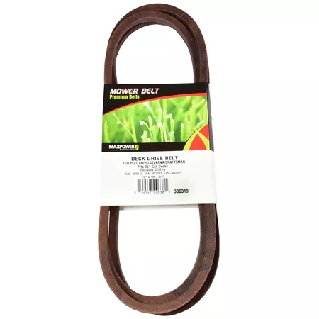 MaxPower 46" Deck Drive Belt for Craftsman Husqvarna Poulan Mowers Replaces OEM 532405143 584453101 575937701 Mower Belts