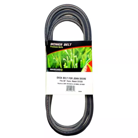 MaxPower 38" Deck Belt for John Deere Mowers Replaces OEM M125218 GX10065 and GX10851 Mower Belts