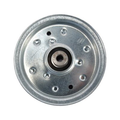 Image showing  Flat Idler Pulley for MTD, Cub Cadet, Troy-Bilt Mowers, Replaces OEM numbers 956-04129, 753-08171 and 756-04129