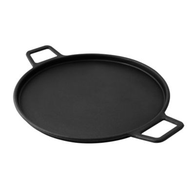 Kenmore 14 in. Cast-Iron Pizza Pan, Black