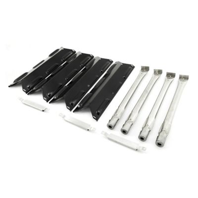 Permasteel 4-Burner Grill Replacement Parts Kit for PG-40409SOLB and PG-40409SOLB-2, Burners and Flame Tamers Included, Black