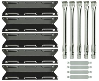 Permasteel 5-Burner Grill Replacement Parts Kit, Burners and Flame Tamers Included, Black