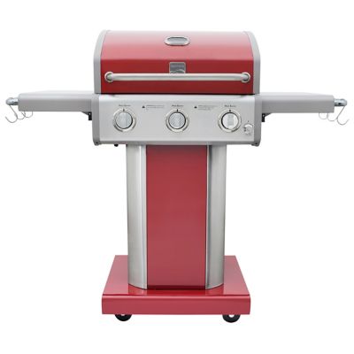 Kenmore Propane Gas 3-Burner Outdoor Patio Grill, Red