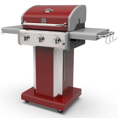 Kenmore Propane Gas 3-Burner Outdoor Patio Grill, Red