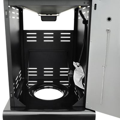 Image showing 9 th Permasteel 2-Burner Propane Gas Grill with Folding Side Shelves, Red