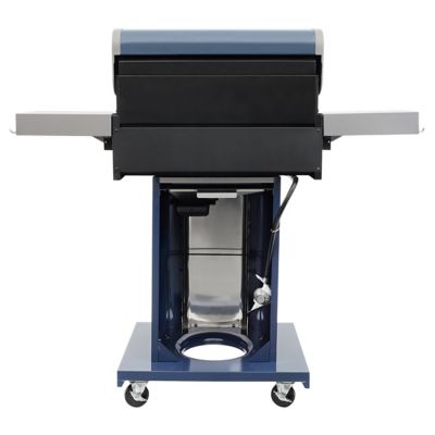 Image showing 8 th Permasteel 3-Burner Propane Gas Grill with Folding Side Shelves, Azure