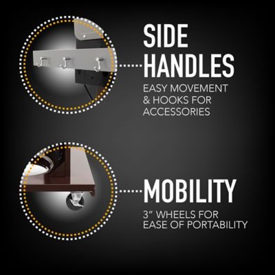 Image showing  3-Burner Propane Gas Grill with Folding Side Shelves, Mocha