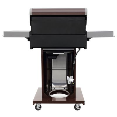 Image showing 8 th Permasteel 3-Burner Propane Gas Grill with Folding Side Shelves, Mocha