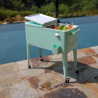 Image showing  80 qt. Portable Rolling Patio Cooler, Mint