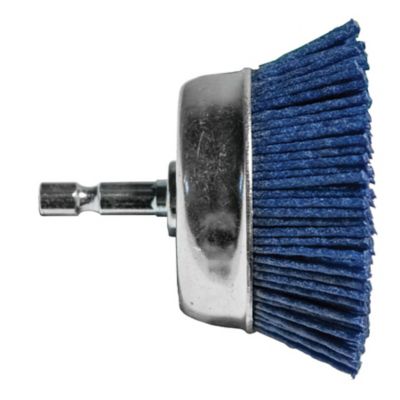 Century Drill & Tool 3 in. Fine Nylon Cup Brush, 150 Grit, 1/4 in.