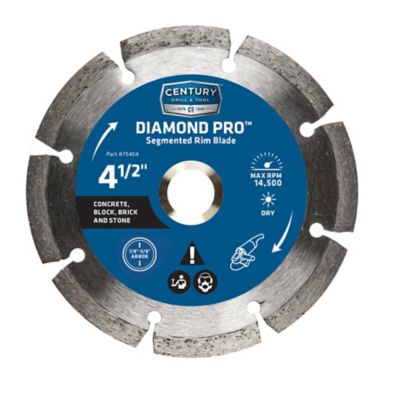 Century Drill & Tool 4-1/2 in. Diamond Segmented Rim Saw Blade