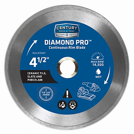 Century Drill & Tool 4-1/2 in. Diamond Continuous Rim Saw Blade