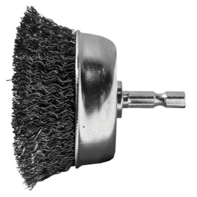Century Drill & Tool 2-3/4 in. Coarse Crimped Cup Brush, 1/4 in. Shank