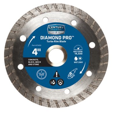 Century Drill & Tool 4 in. Diamond Turbo Rim Saw Blade