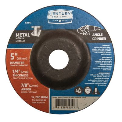 Century Drill & Tool Grinding Wheel, Type 27 5 x 1/4 x 5/8in.